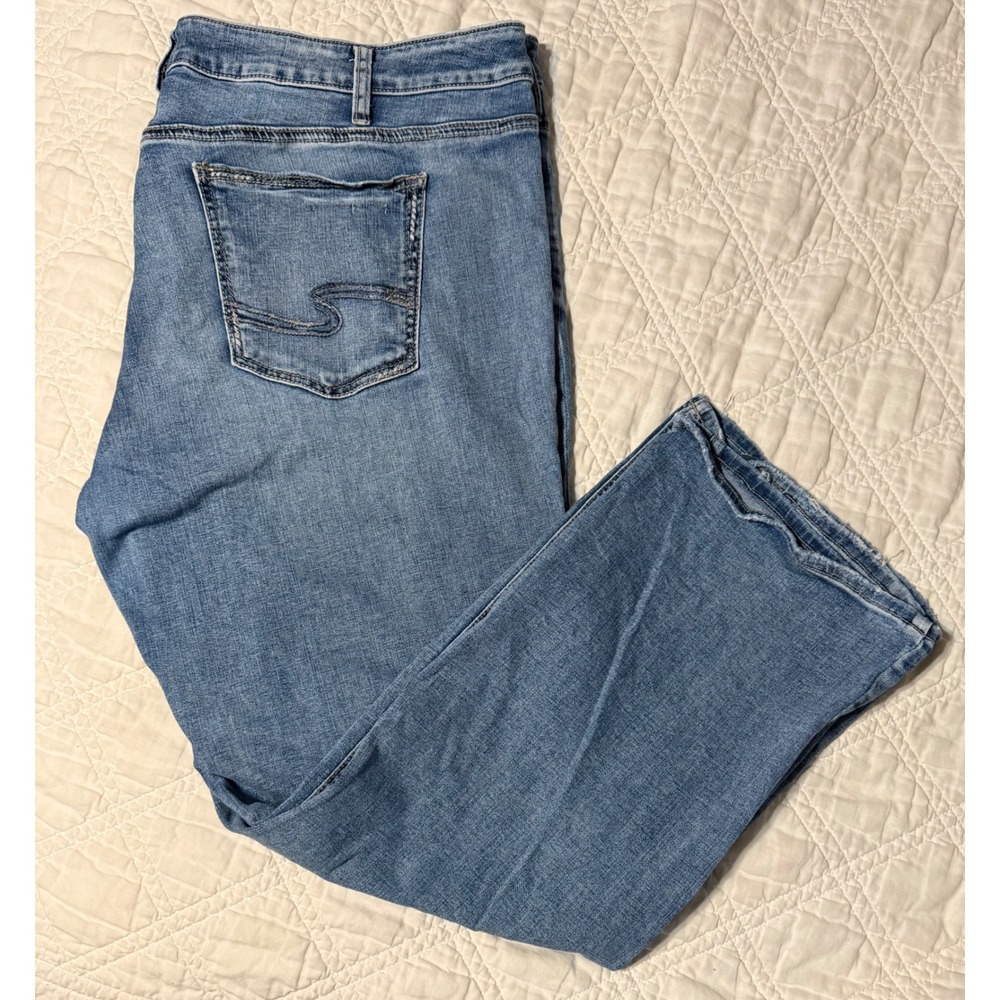Silver Jeans Suki Mid Rise Bootcut Jeans Medium Wash Blue 24x31 Womens